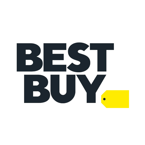 A render of the Best Buy logo with black-colored text and a yellow tag.