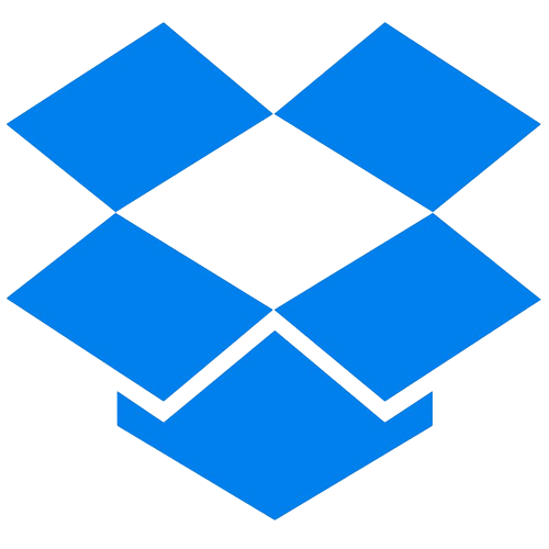 A render showing the Dropbox logo in blue color.