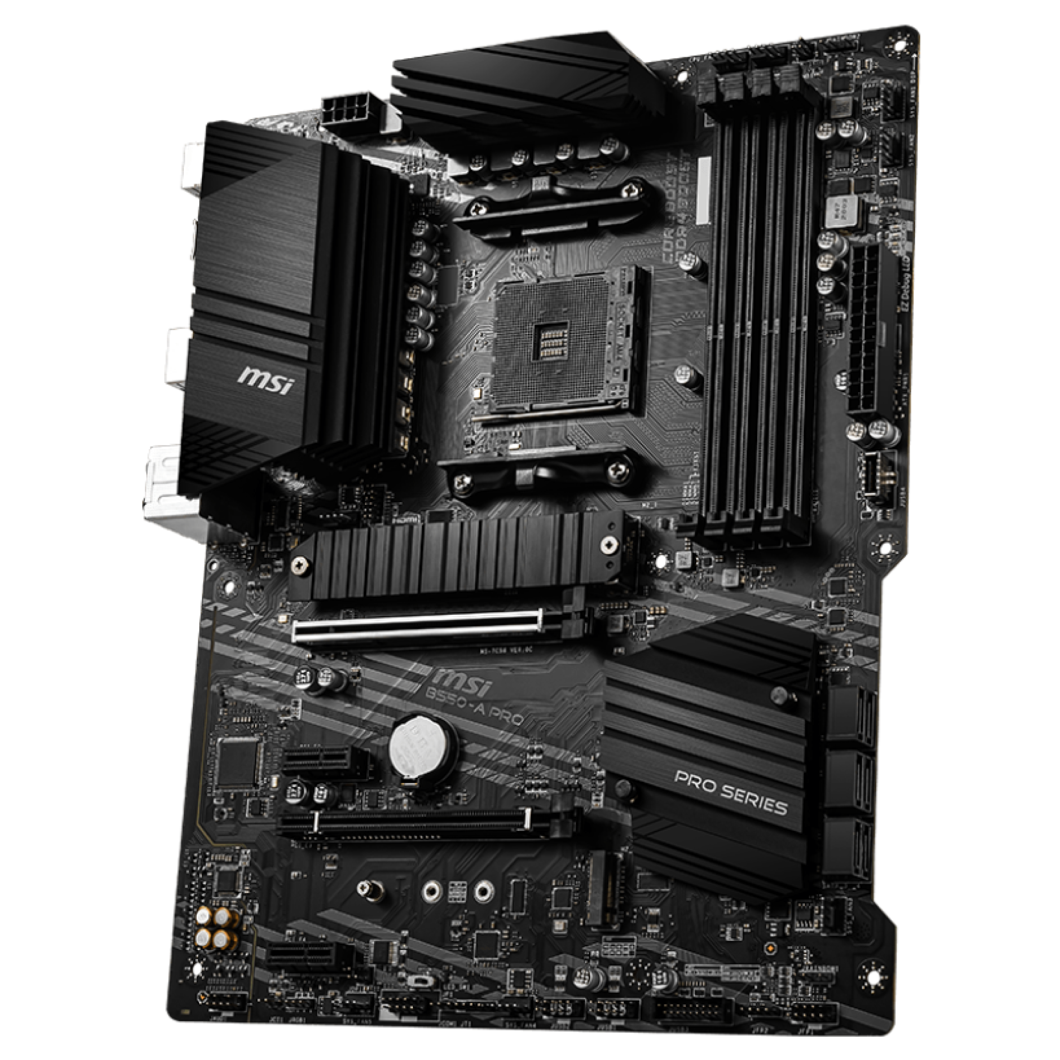 The MSI B550-A Pro ProSeries motherboard.