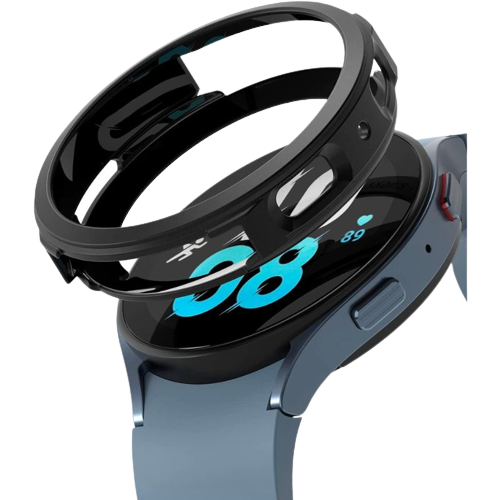 A render showing the Ringke Air case for Galaxy Watch 5 in black color.