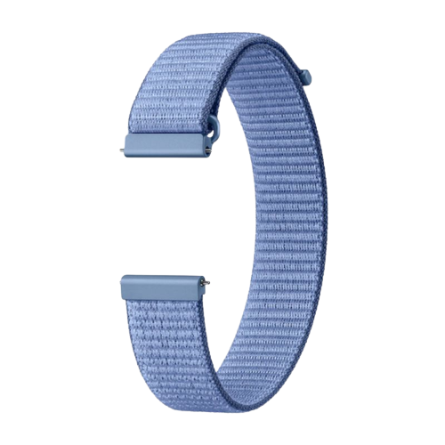 A render of the Samsung Galaxy Watch 4 Fabric band in blue color.