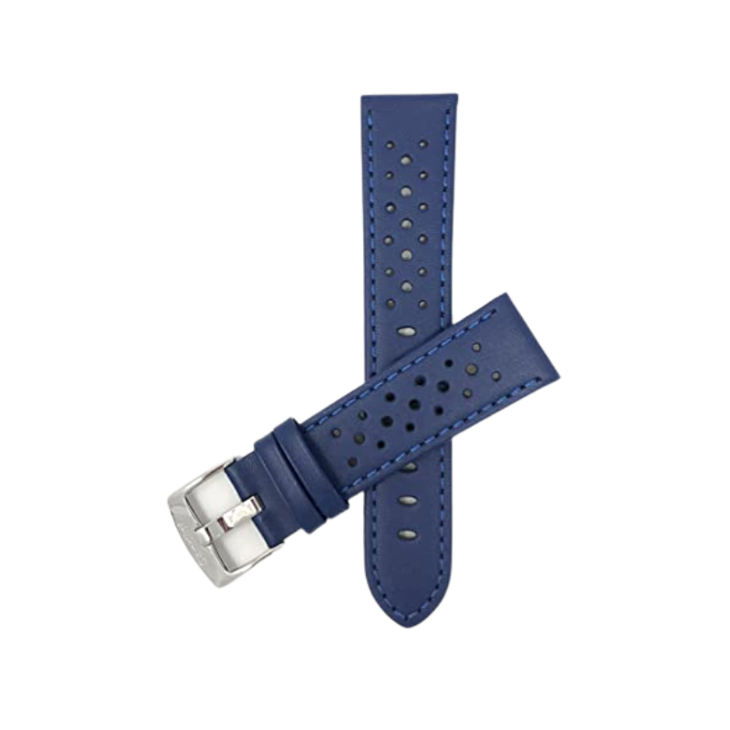 Leather Bandini strap for TicWatch Pro 5 on a transparent background.