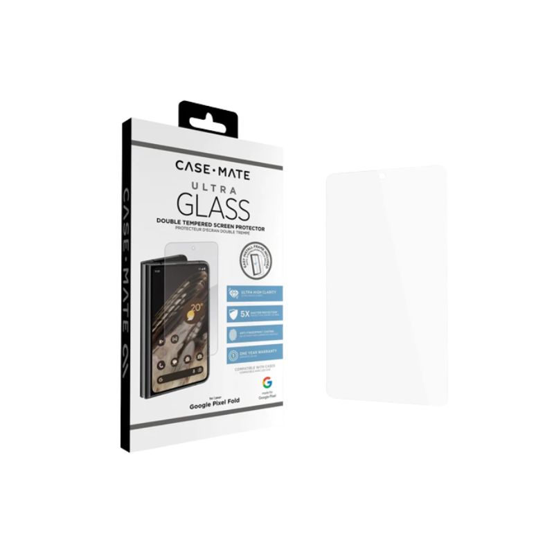 Case-Mate Ultra Glass for Pixel Fold on transparent background.