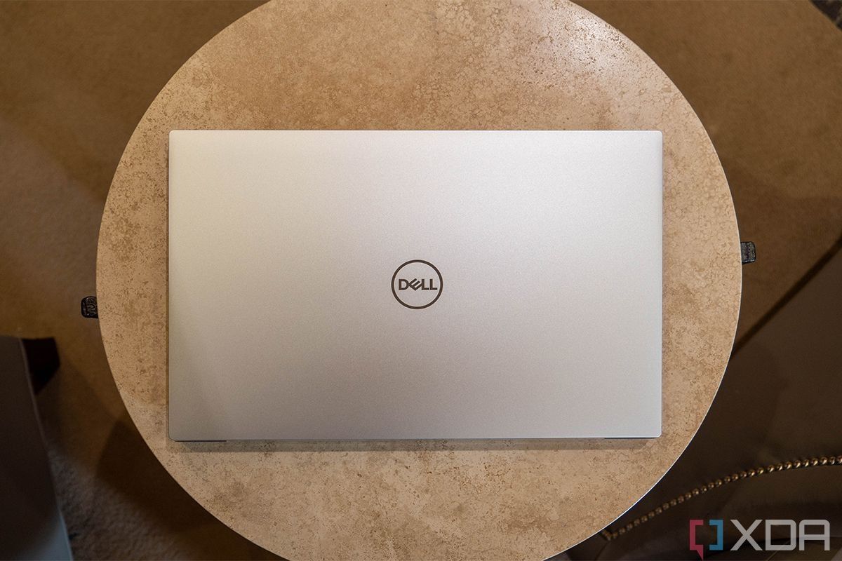Overhead view of the Dell XPS 17 with the lid closed