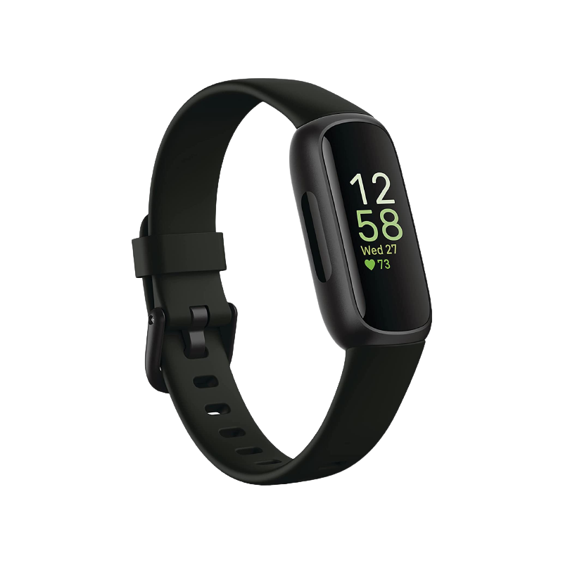 Fitbit Inspire 3 on transparent background.