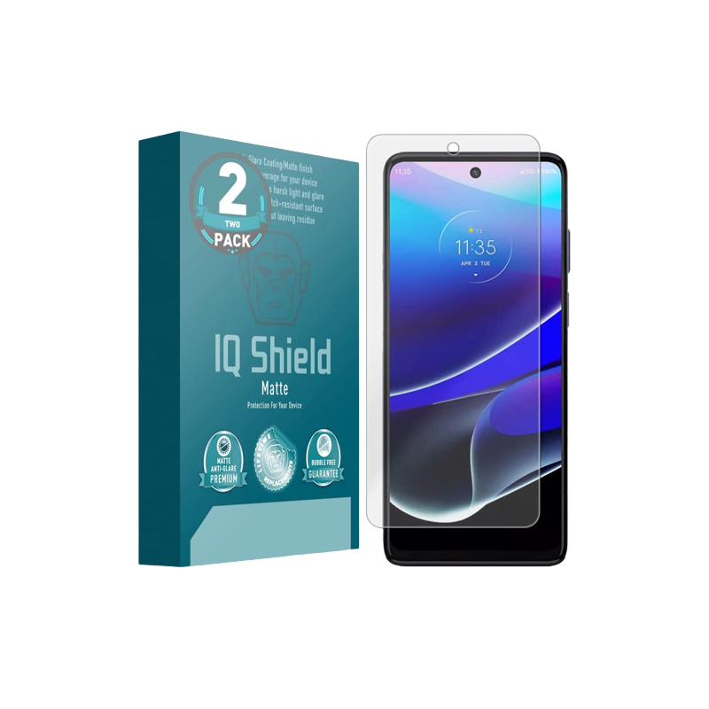 IQShield Matte Screen Protector for Moto G Stylus 2023 on transparent background.