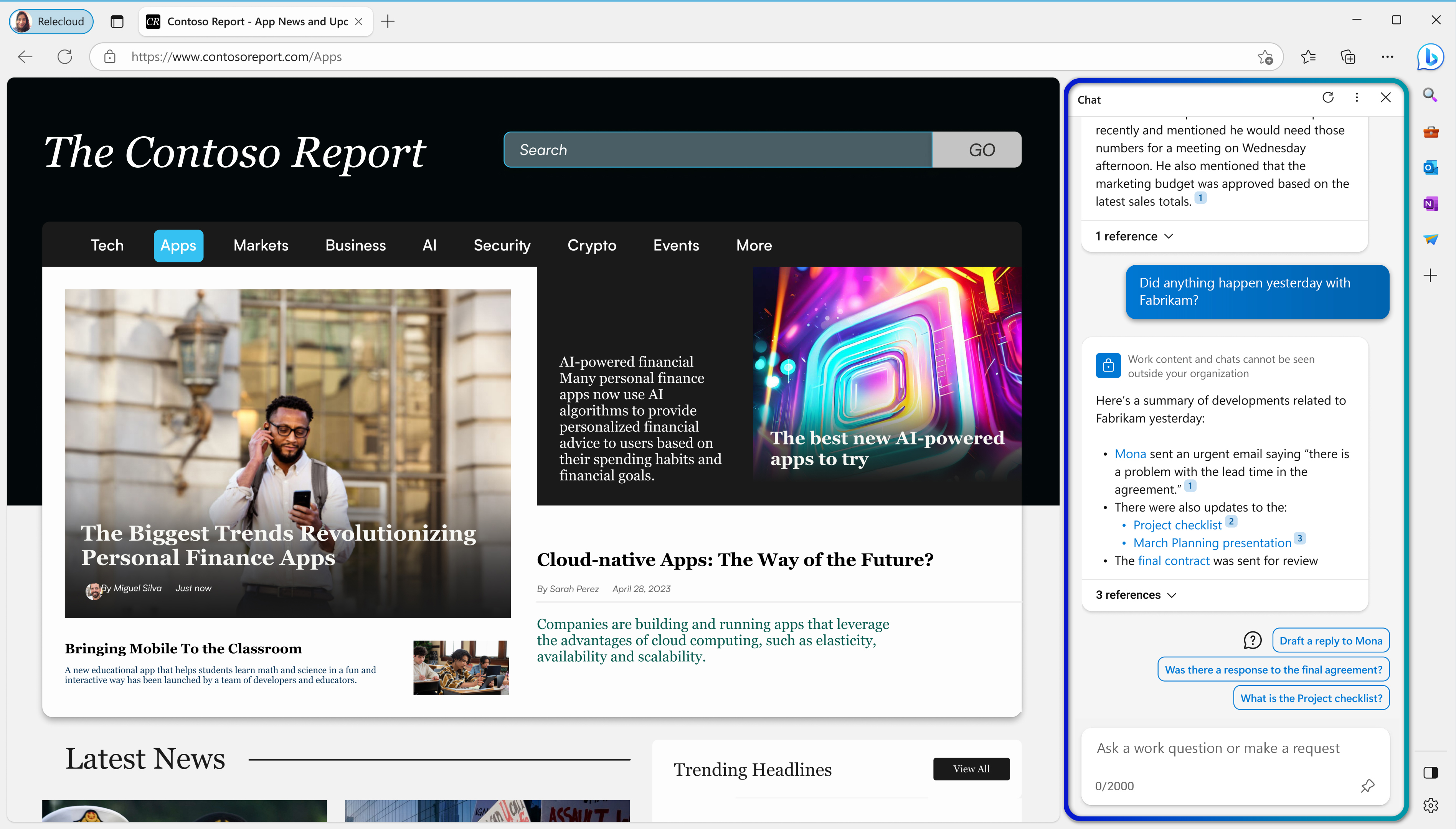 Microsoft Edge - Microsoft 365 Copilot در Edge - به روز شد