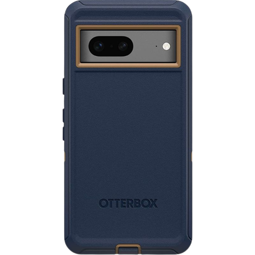 A render showing the OtterBox Defender for Pixel 7 in blue color.