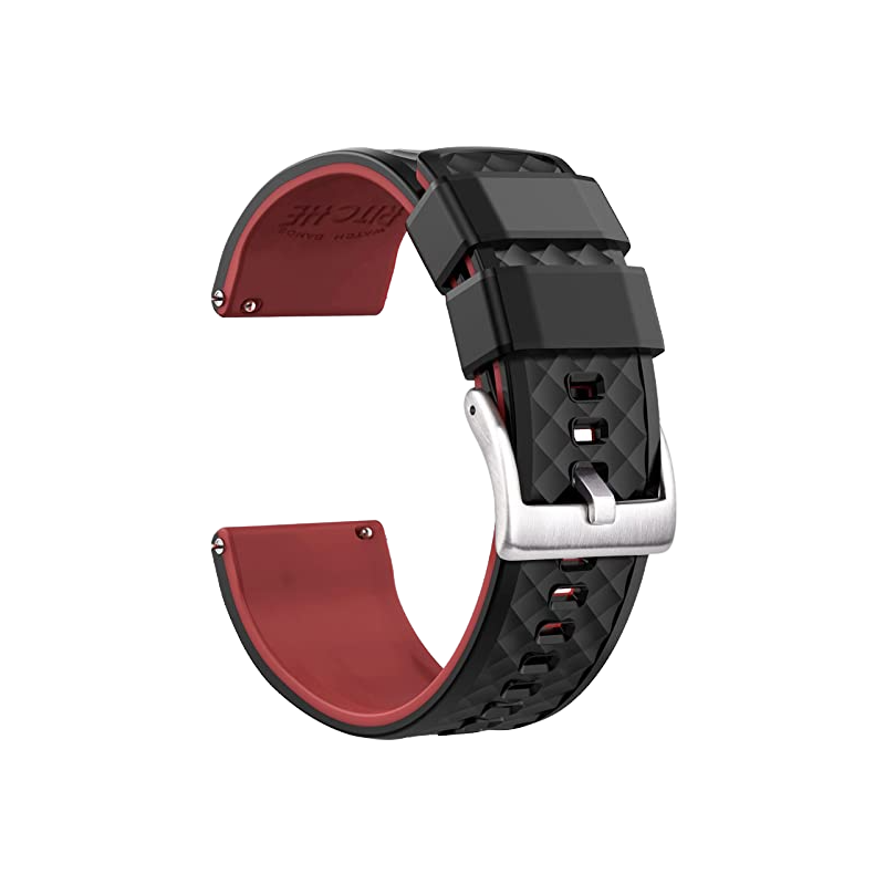 Riche silicone band for TicWatch Pro 5 on a transparent background.