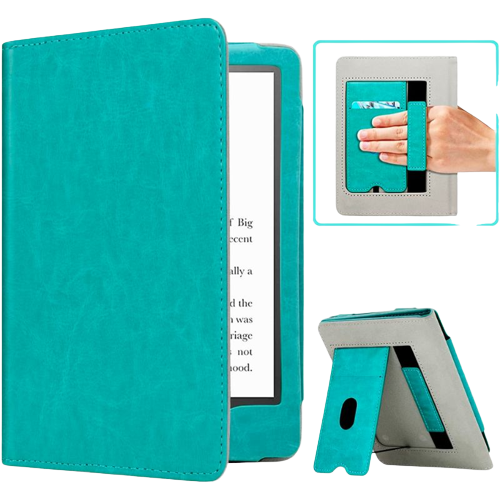 A render of the RSAquar protective cover for Kindle Paperwhite in green color.