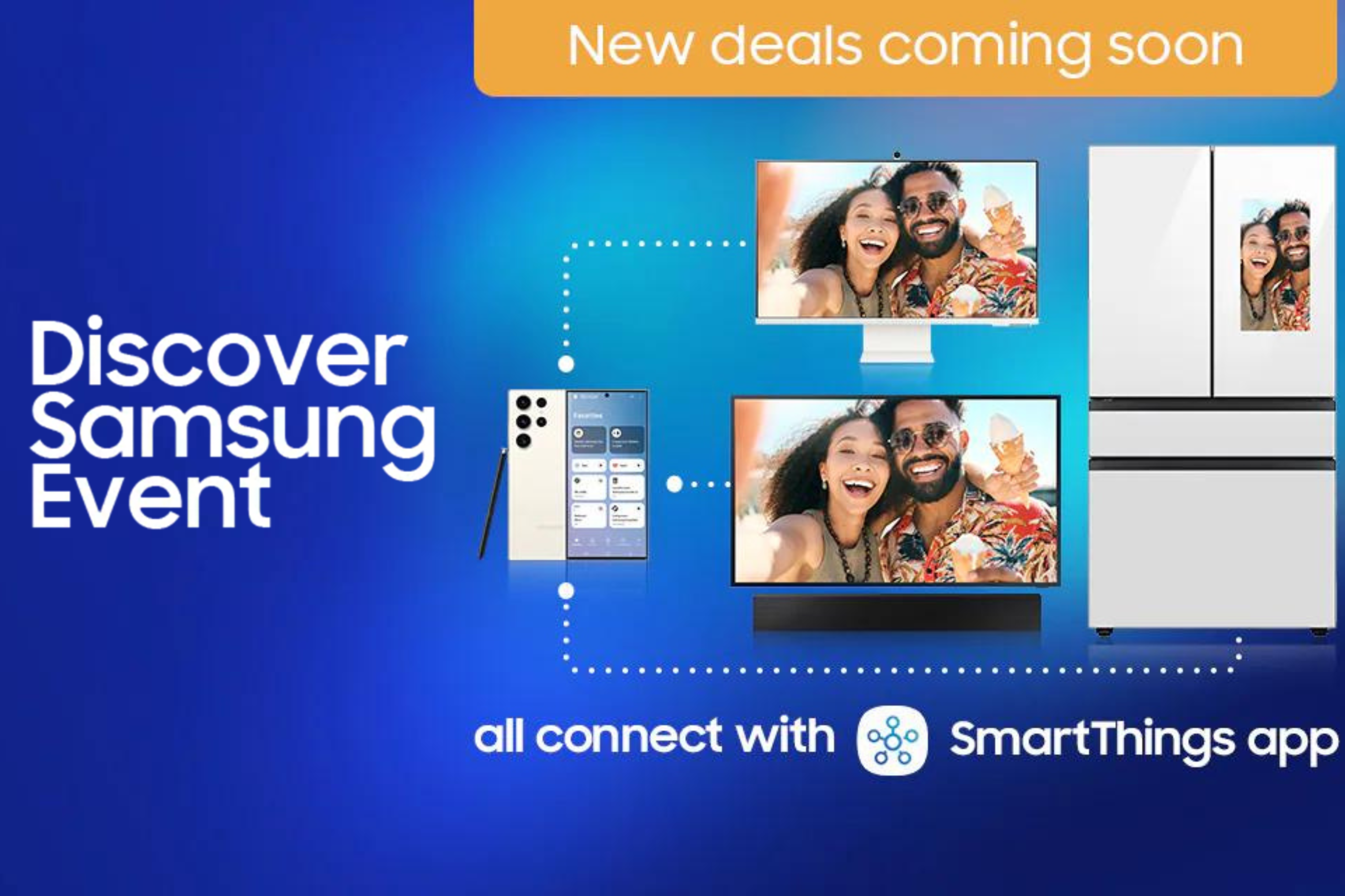 Samsung Discover Event Promo Image showing all connect devices and 