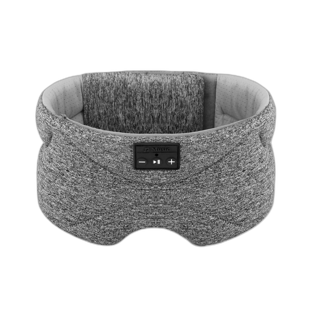 The SnoozeBand Sleep Mask Headphones in gray.
