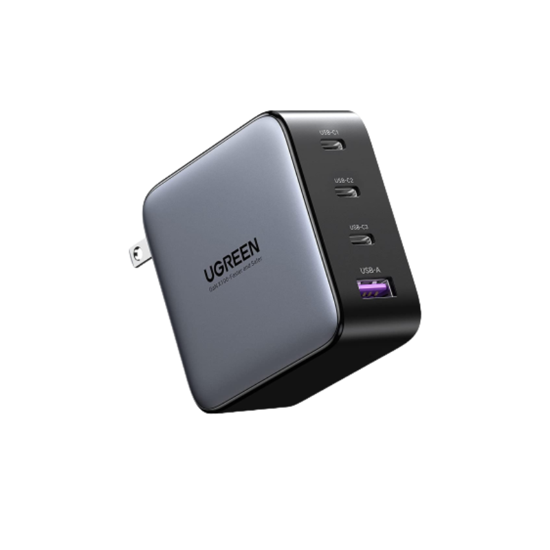 Chargeur Ugreen Nexode 100W sur fond transparent.