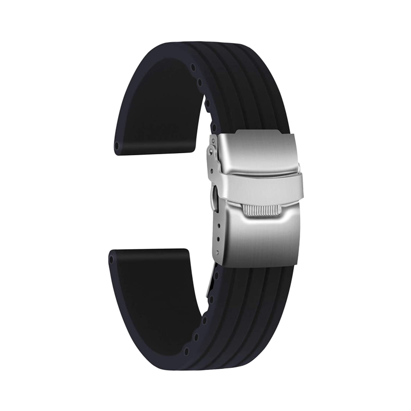 Ulchro silicone strap for TicWatch Pro 5 on a transparent background.