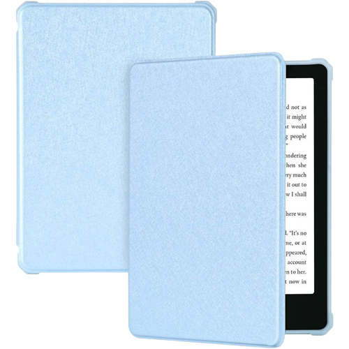 A render of the ZXA slim shell cover for Kindle Paperwhite in blue color.