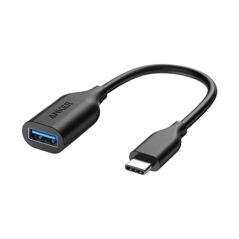 Anker USB-C OTG Cable on transparent background.