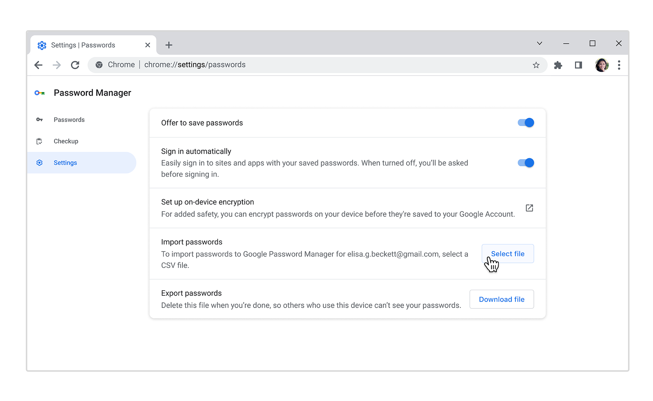 Google Password Manager gained the ability to import passwords from .csv files in June of 2023.