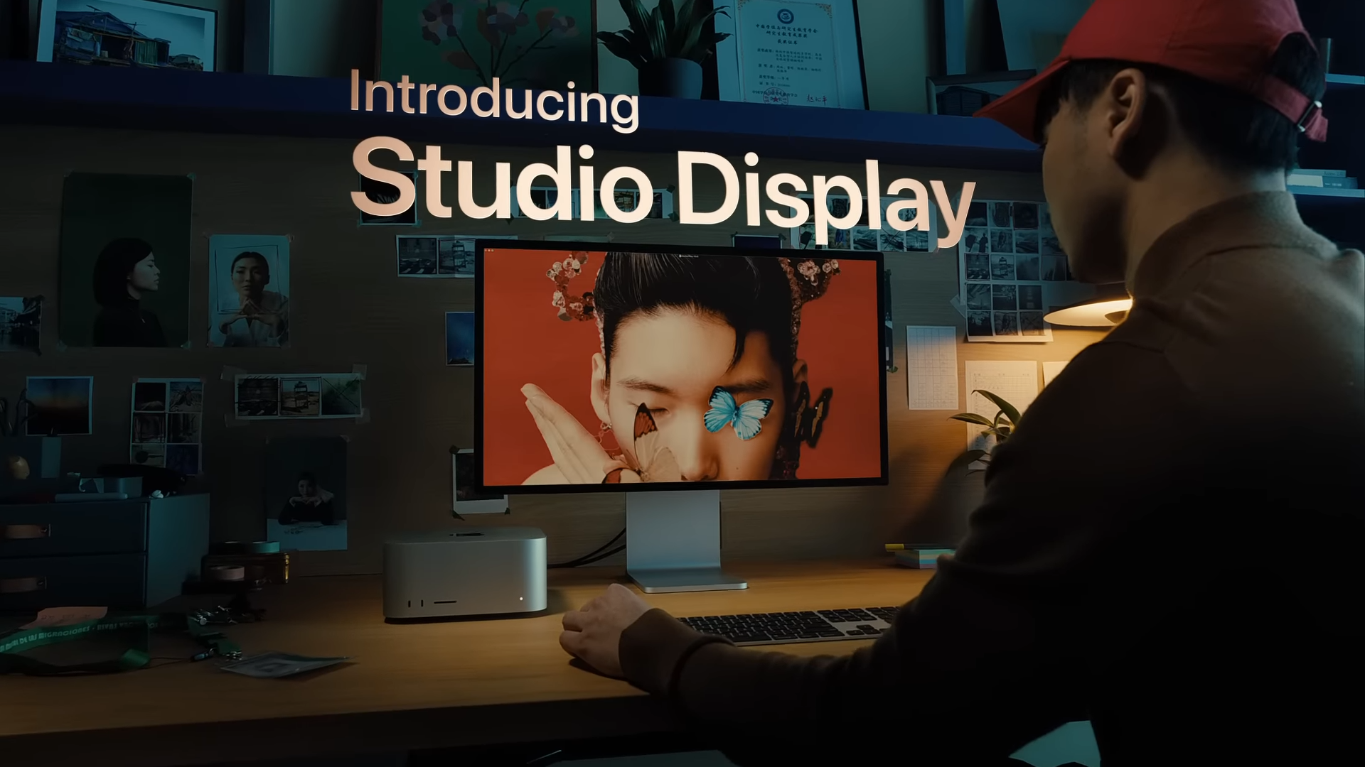 Apple Studio Display being introduced with person using it