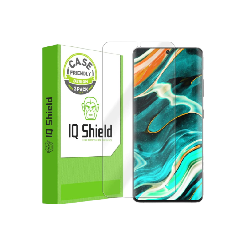 IQShield Clear Film for Galaxy S21 Ultra on transparent background.