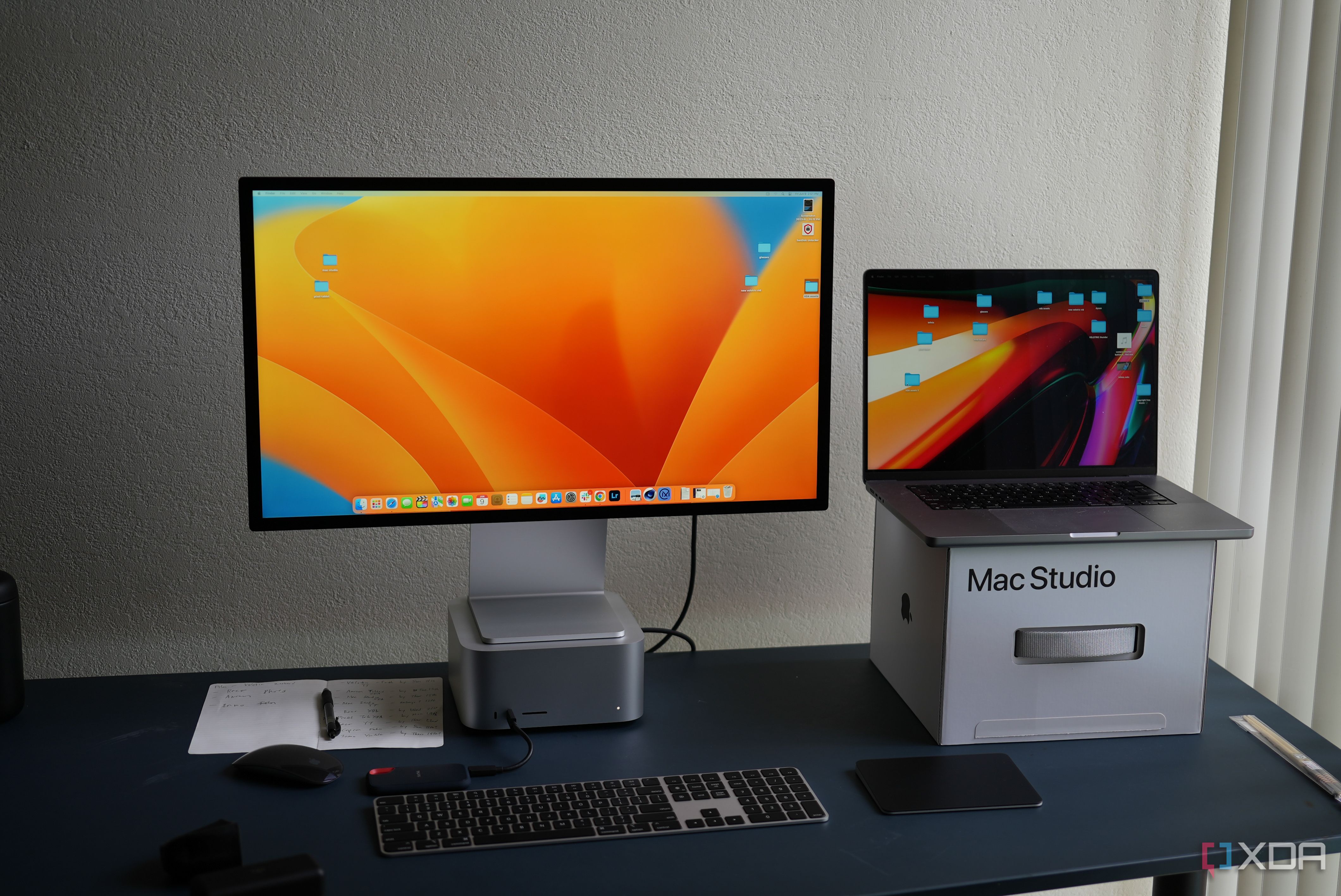 Mac Studio and MacBook Pro side by side
