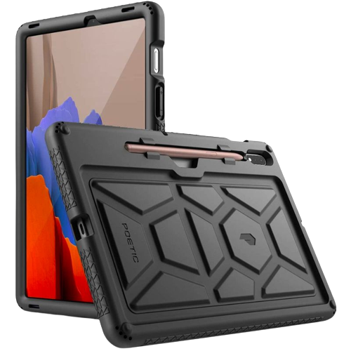 A render of the Poetic TurtleSkin case installed on a Samsung Galaxy Tab S8.