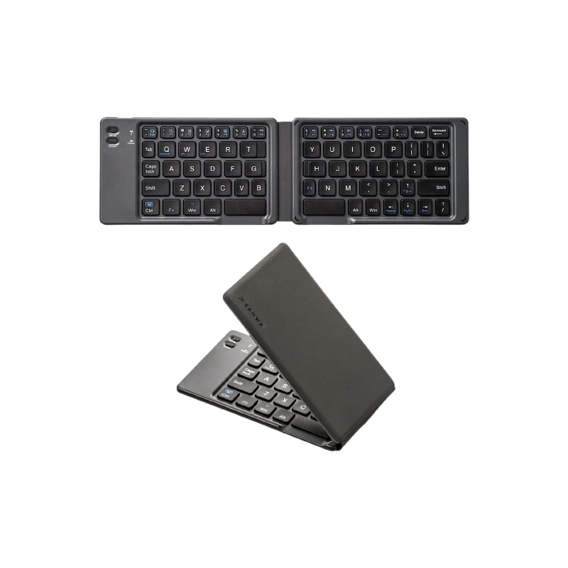 Sanwa Foldable Keyboard on transparent background.