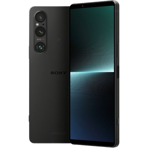 A render showing the front and back of the Sony Xperia 1 V smartphone.