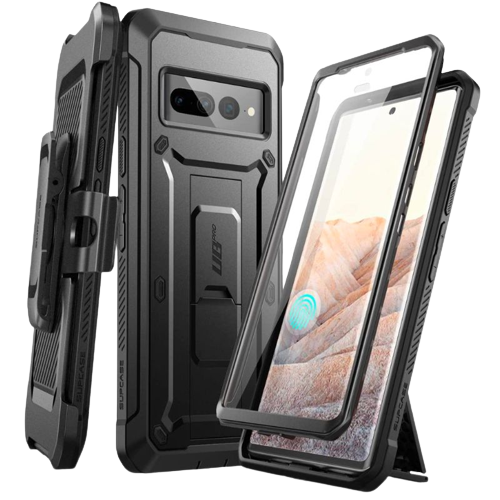 A render of the Supcase Unicorn Beetle Pro case installed on a Pixel 7 Pro.
