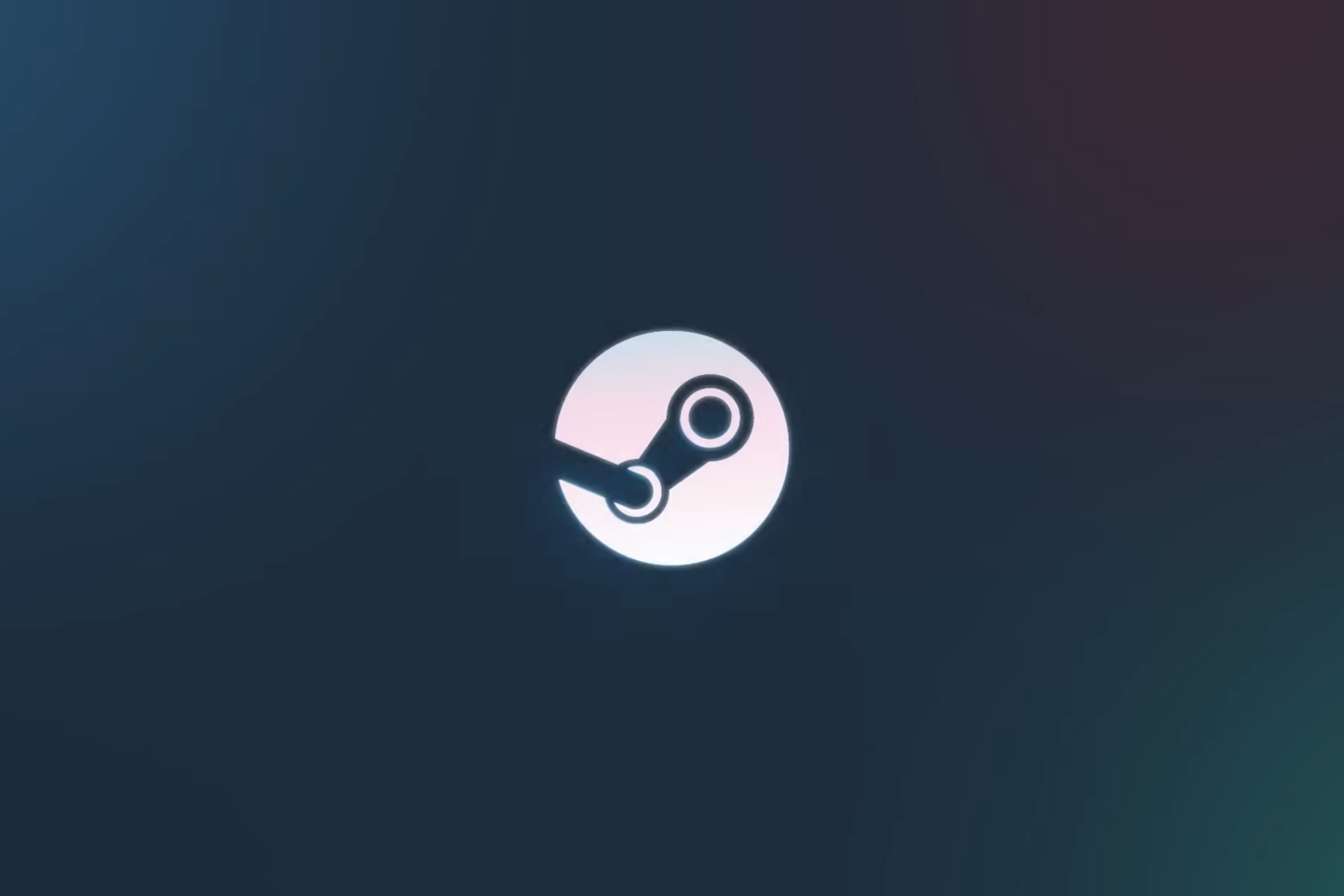 Steam logo on gradient background 