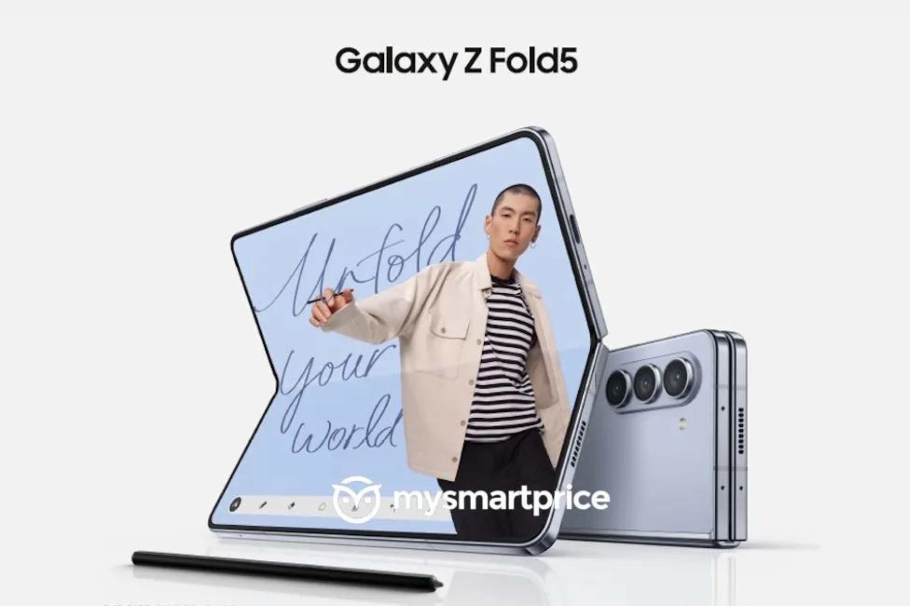 The Samsung Galaxy Z Fold 5 allegedly shows off the press surfaces, shedding light on the phone’s new look
