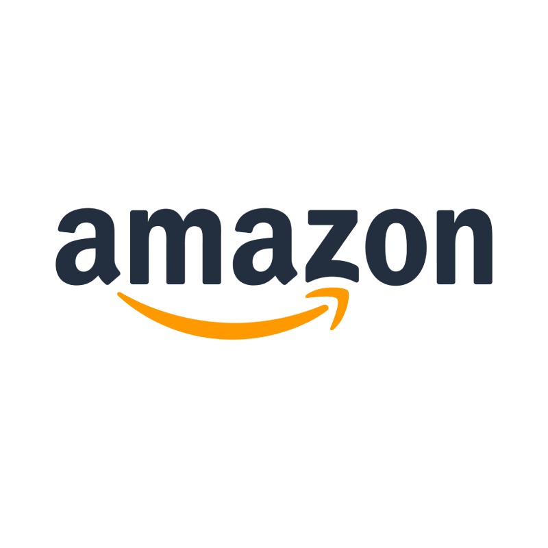 Amazon logo on transparent background.