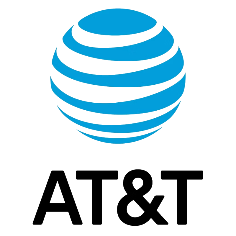 AT&T logo on transparent background.