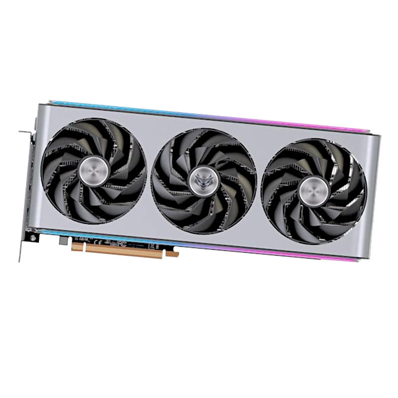 White render of Sapphire Nitro+ Radeon RX 7900 XTX  graphics card