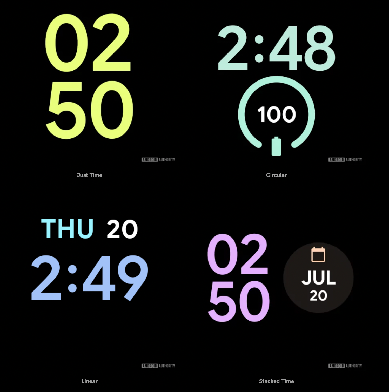 Pixel Watch 2 доступных циферблата