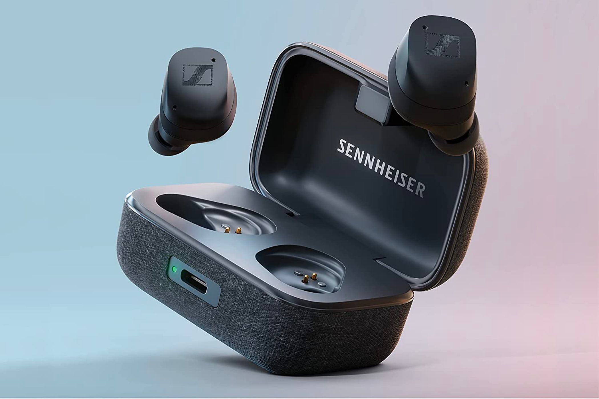 An image showing the Sennheiser Momentum True Wireless 3 earbuds.