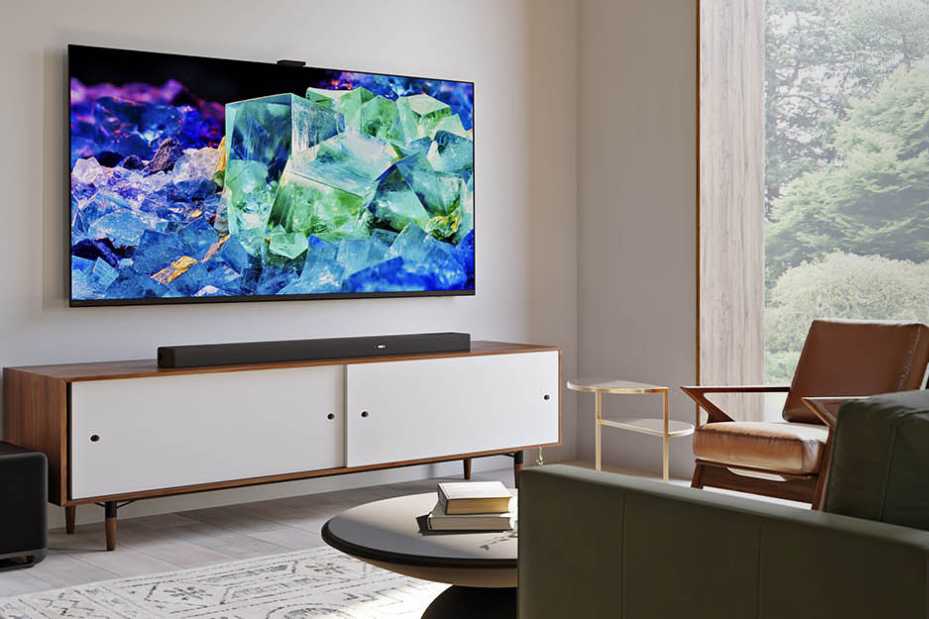 Sony OLED 55 inch BRAVIA XR A80K Series 4K Ultra HD TV in the living room