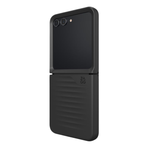 A render of the ZAGG Bridgetown case installed on a Galaxy Z Flip 5.