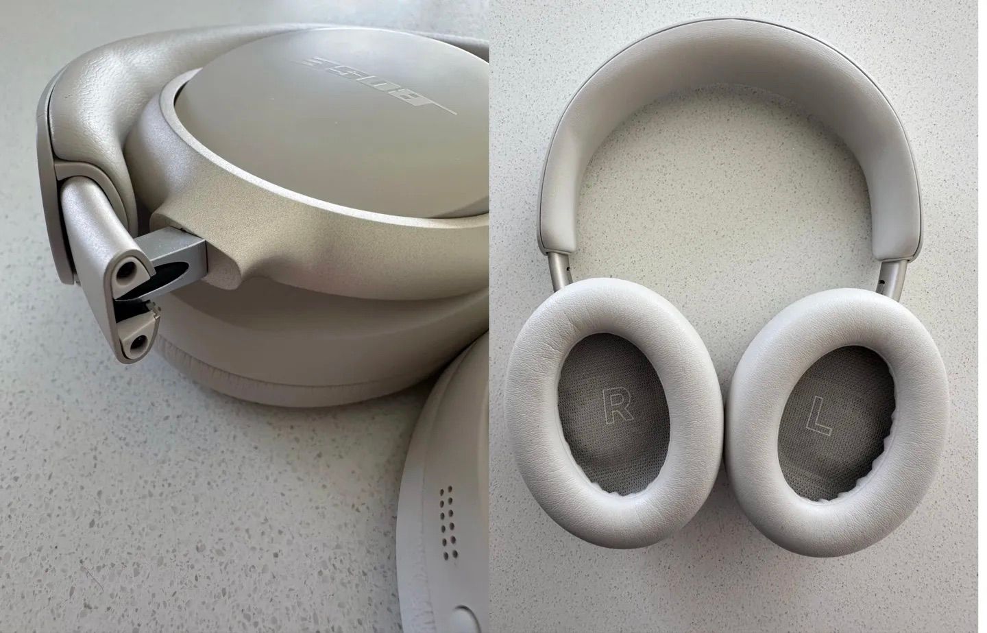 Bose QuietComfort Ultra headphones hinge and earcups 