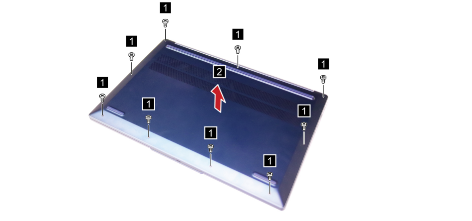 Removing screws on IdeaPad Slim 5