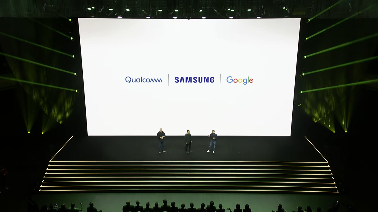 Qualcomm, Samsung, and Google on stage at Samsung Galaxy Unpacked February 2023