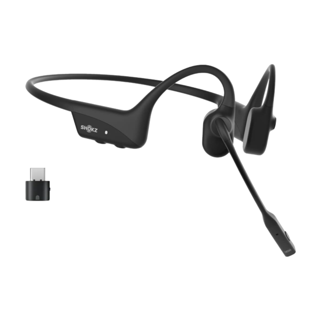 shokz opencomm2 uc bone conduction bluetooth headset