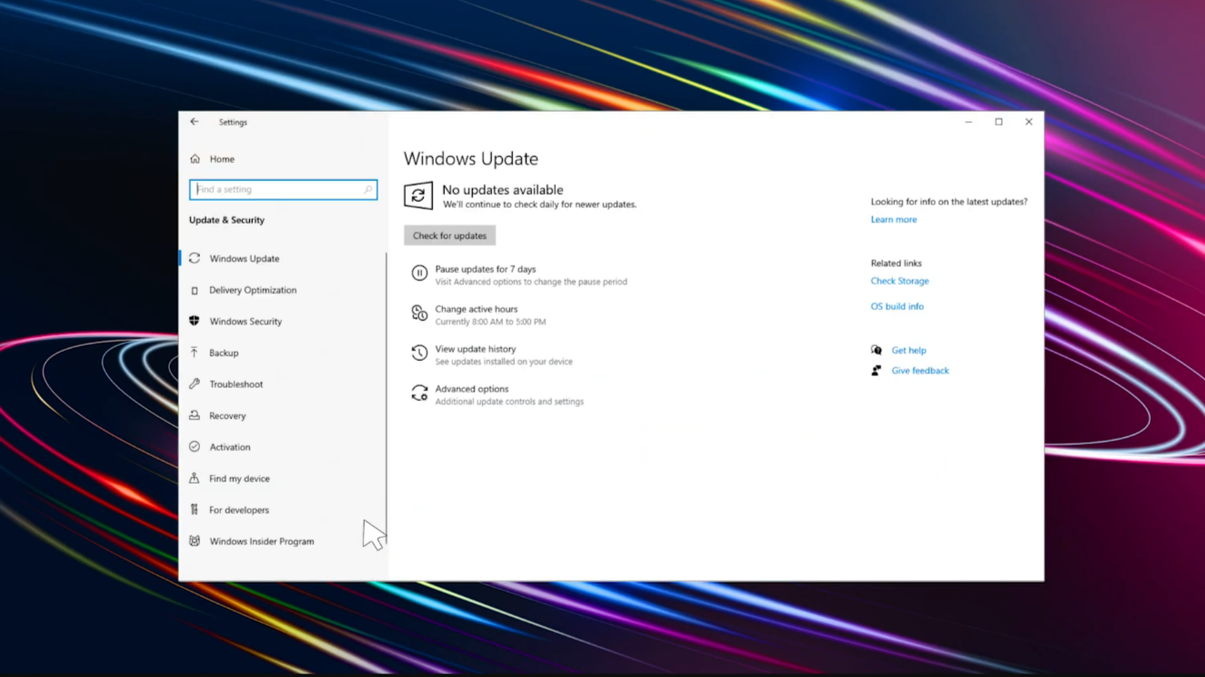 Ilustración que muestra cómo actualizar Windows después de instalar nuevos módulos de RAM