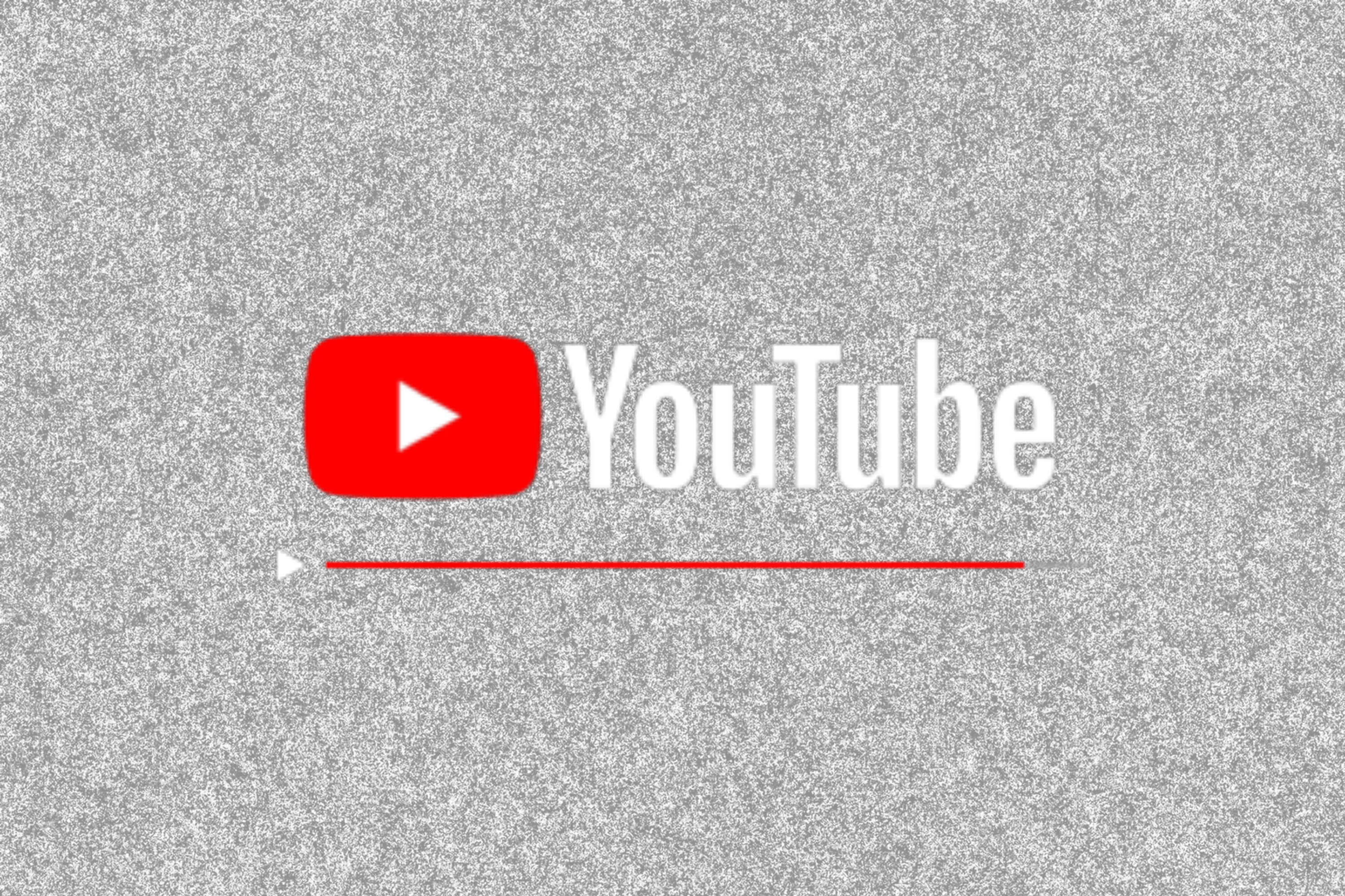 YouTube logo  on static wallpaper