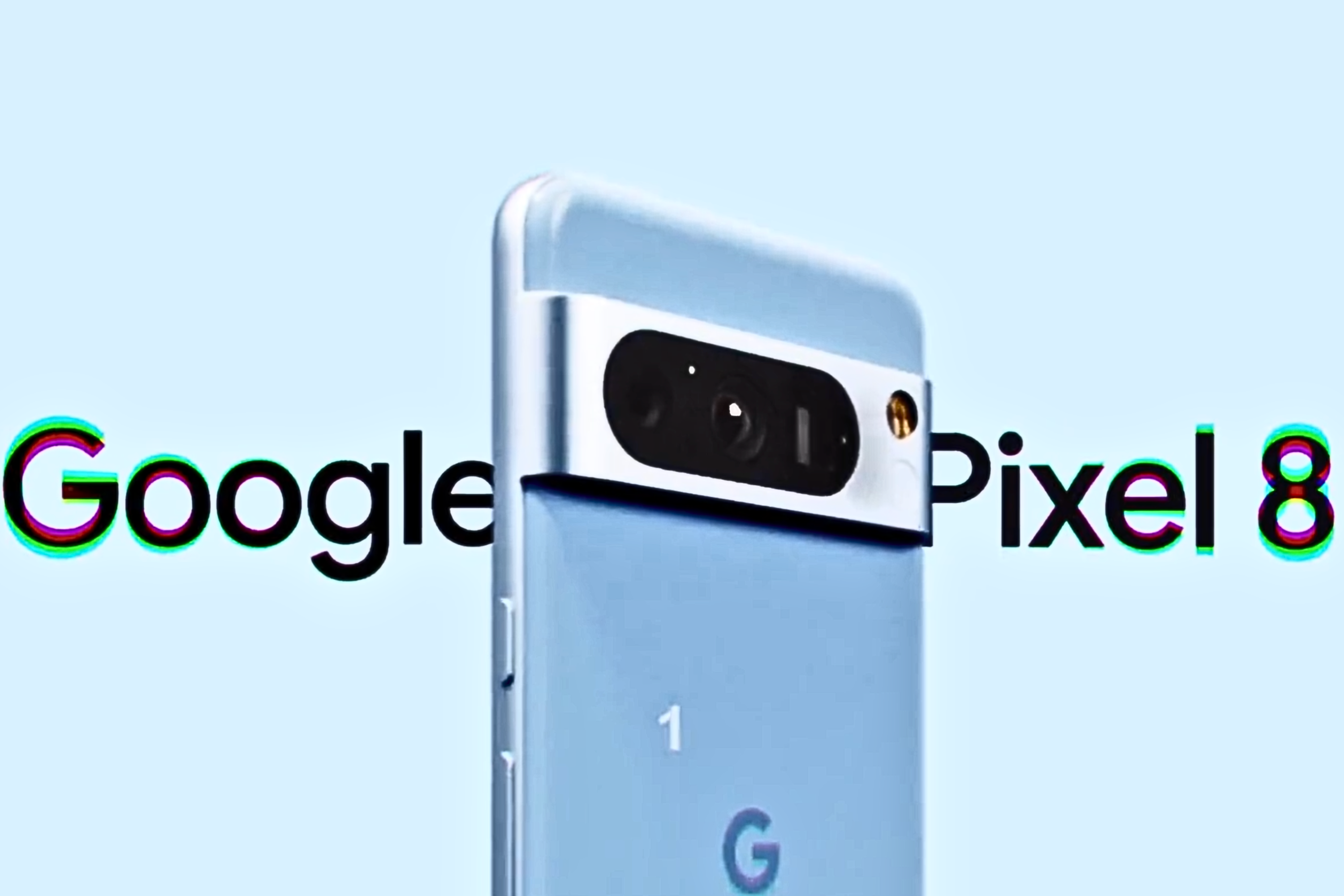 Google Pixel 8 leaked promo image showing off new phone in blue color