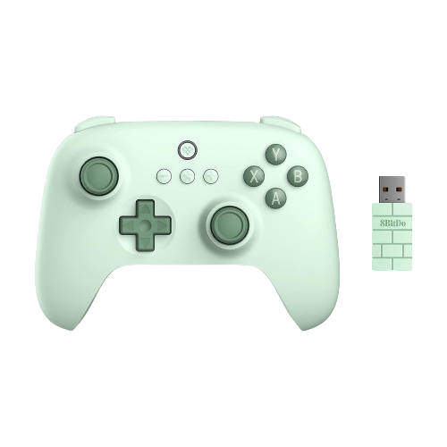 Green 8BitDo Ultimate C Wireless Controller, front view
