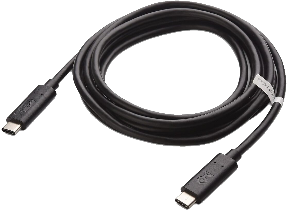 Imagem com cabo importa cabo de carregamento USB C para USB C de 100 W em preto