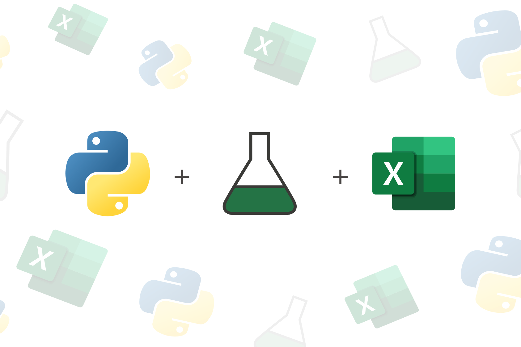 Logos for Python plus Excel Labs plus Excel
