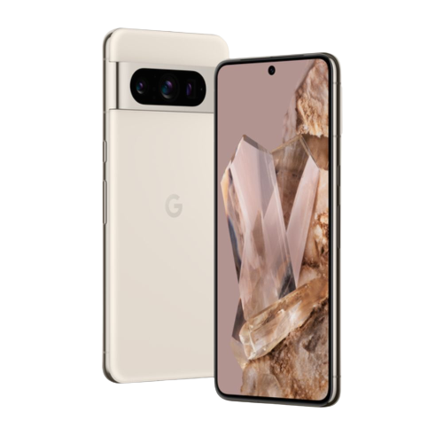 A render showing the Google Pixel 8 Pro in Porcelain color.