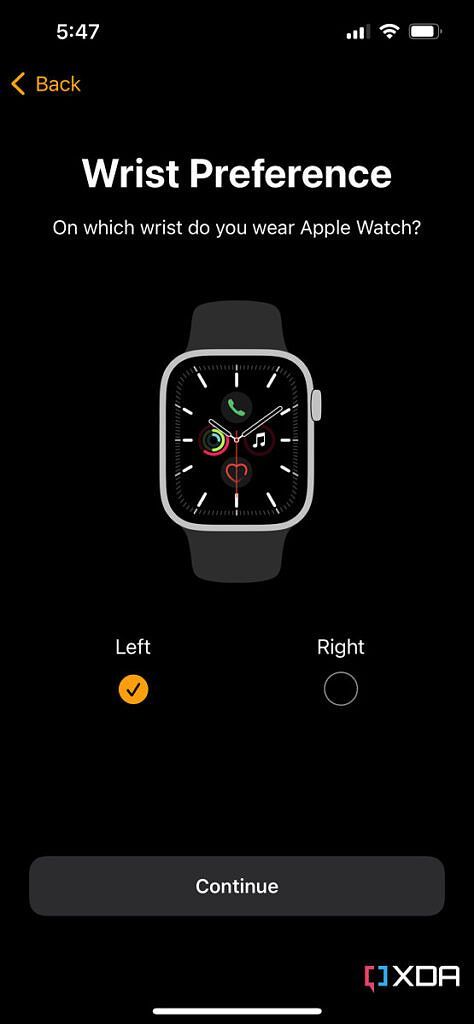 Apple watch setup discount screen