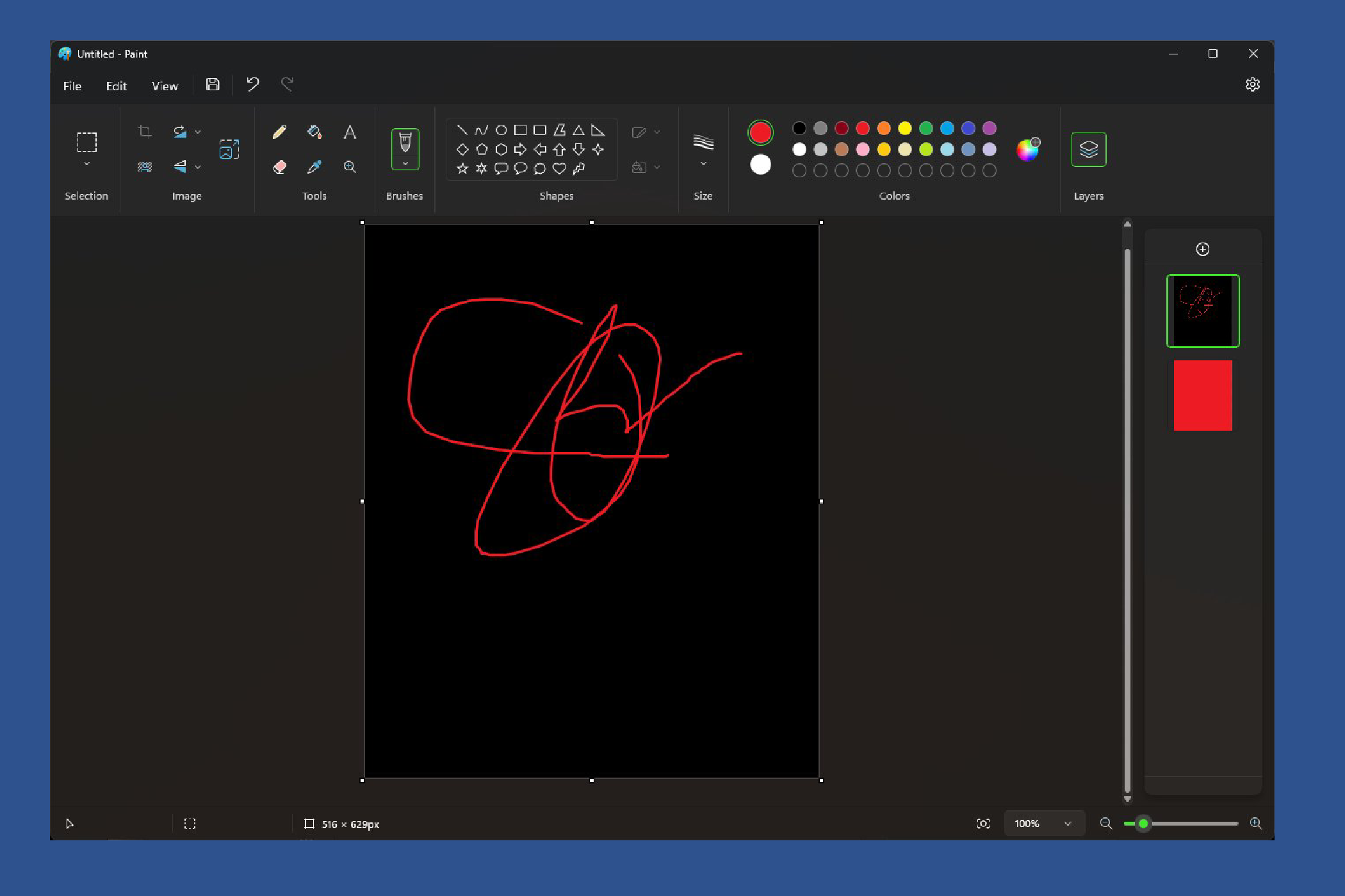 Функция слоев приложения Windows 11 Paint